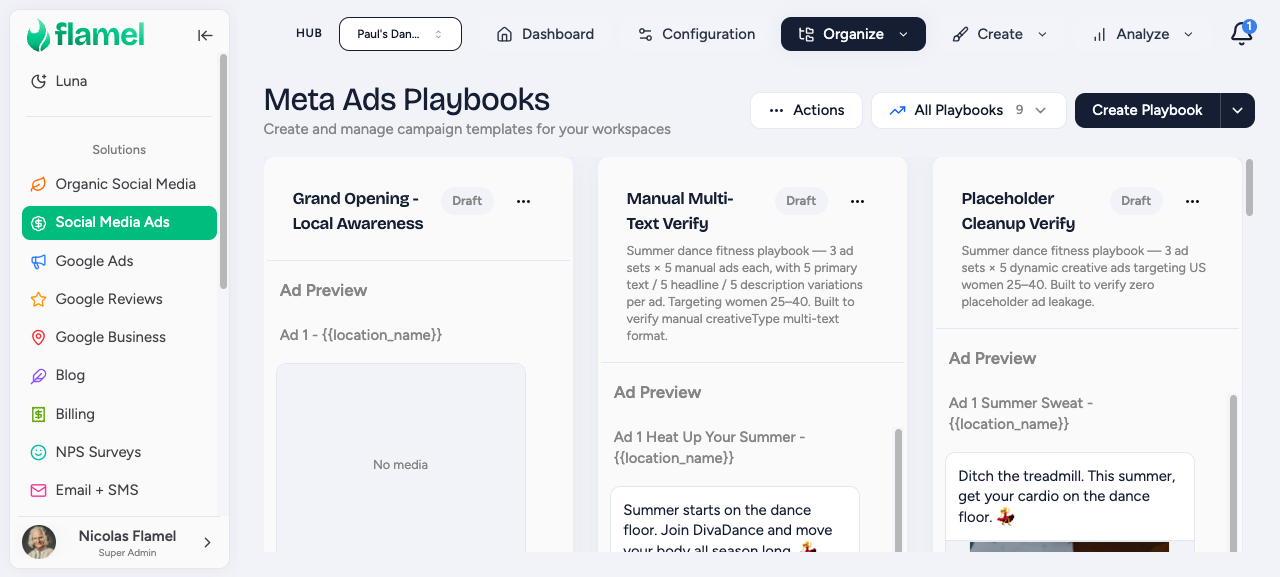 Playbook shop where workspace owners opt into their first campaign