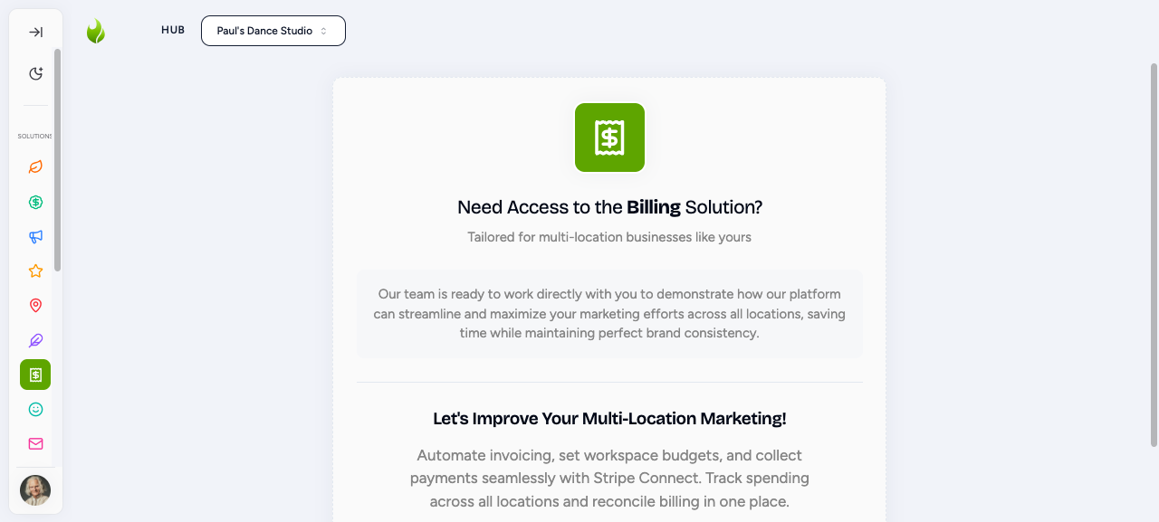 Billing overview dashboard