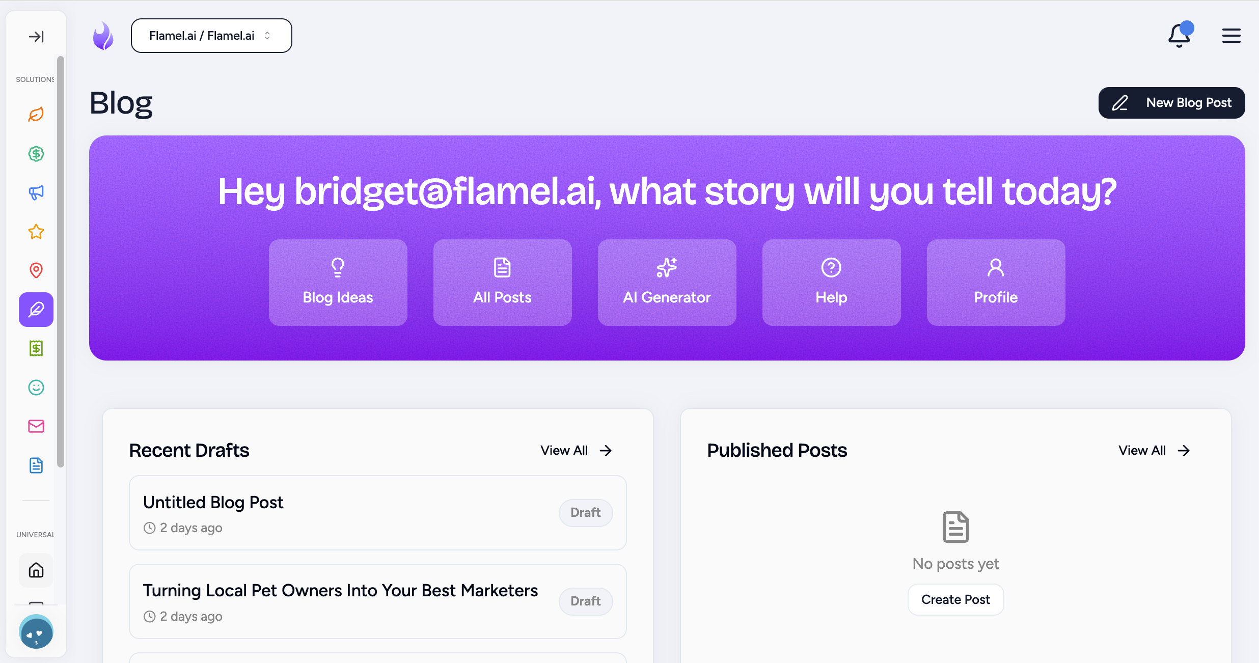 Blog ideas generator