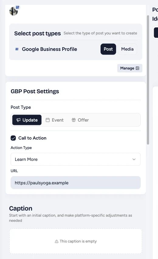 Google Business Profile Update with an enabled Learn More call to action and demo URL