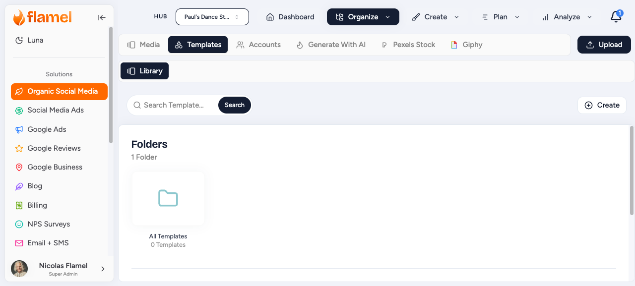 Organic post templates library