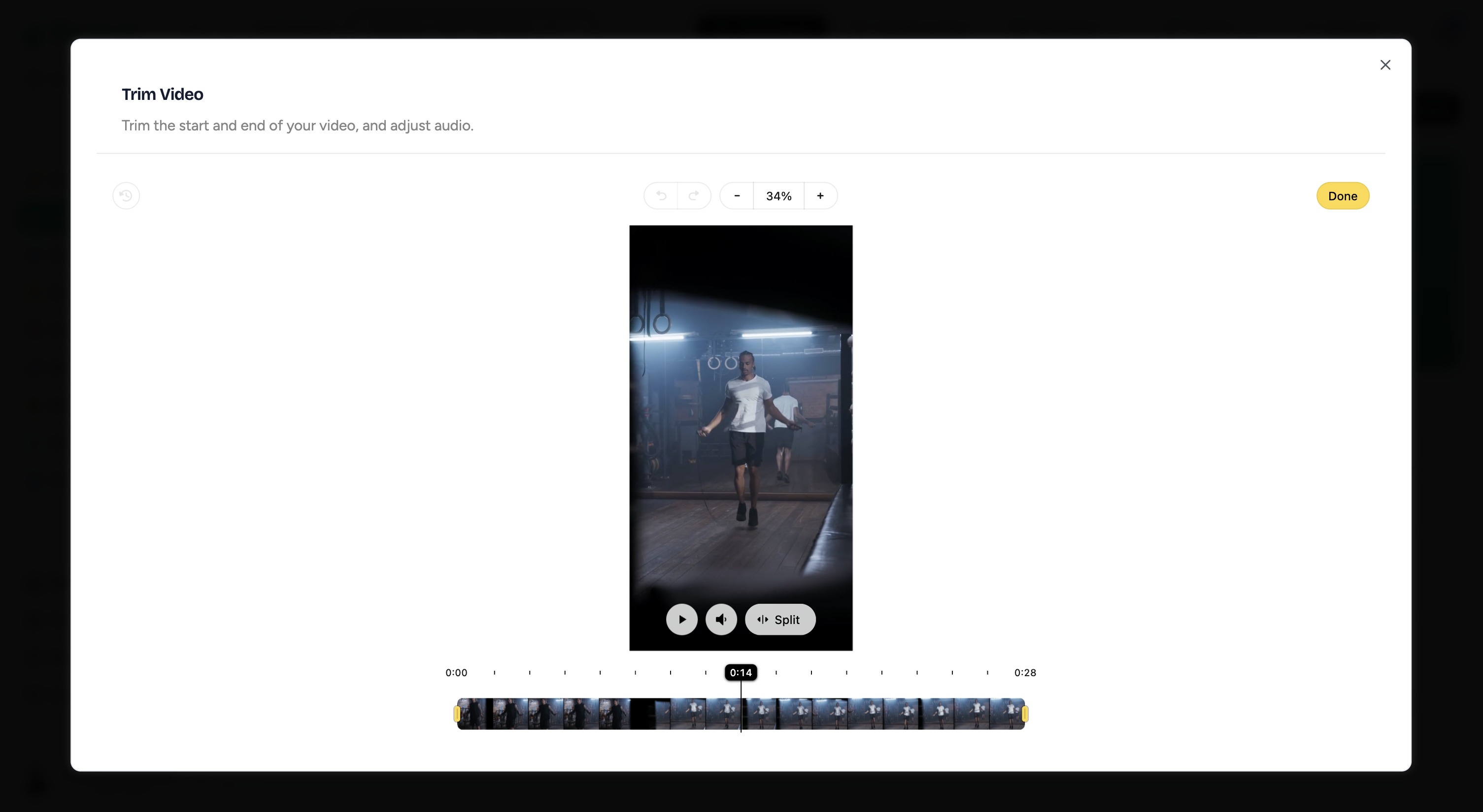 Video trim editor