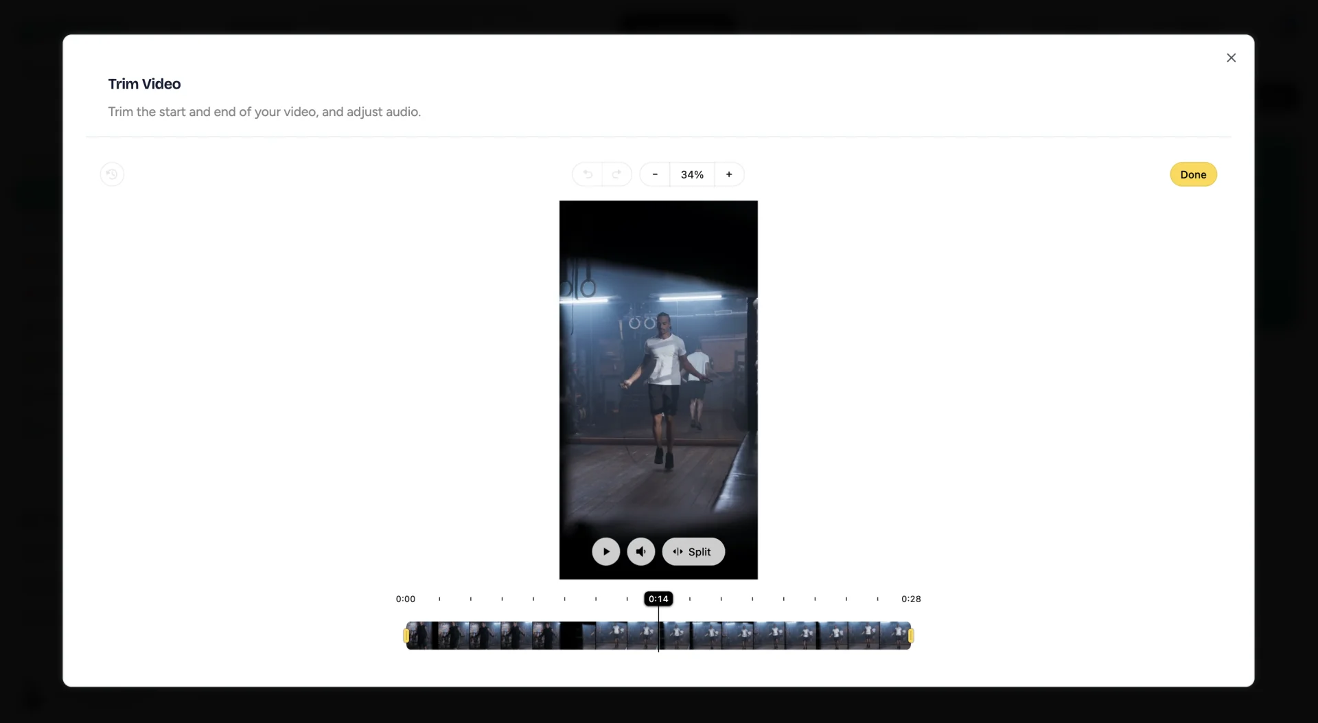 Video trim editor